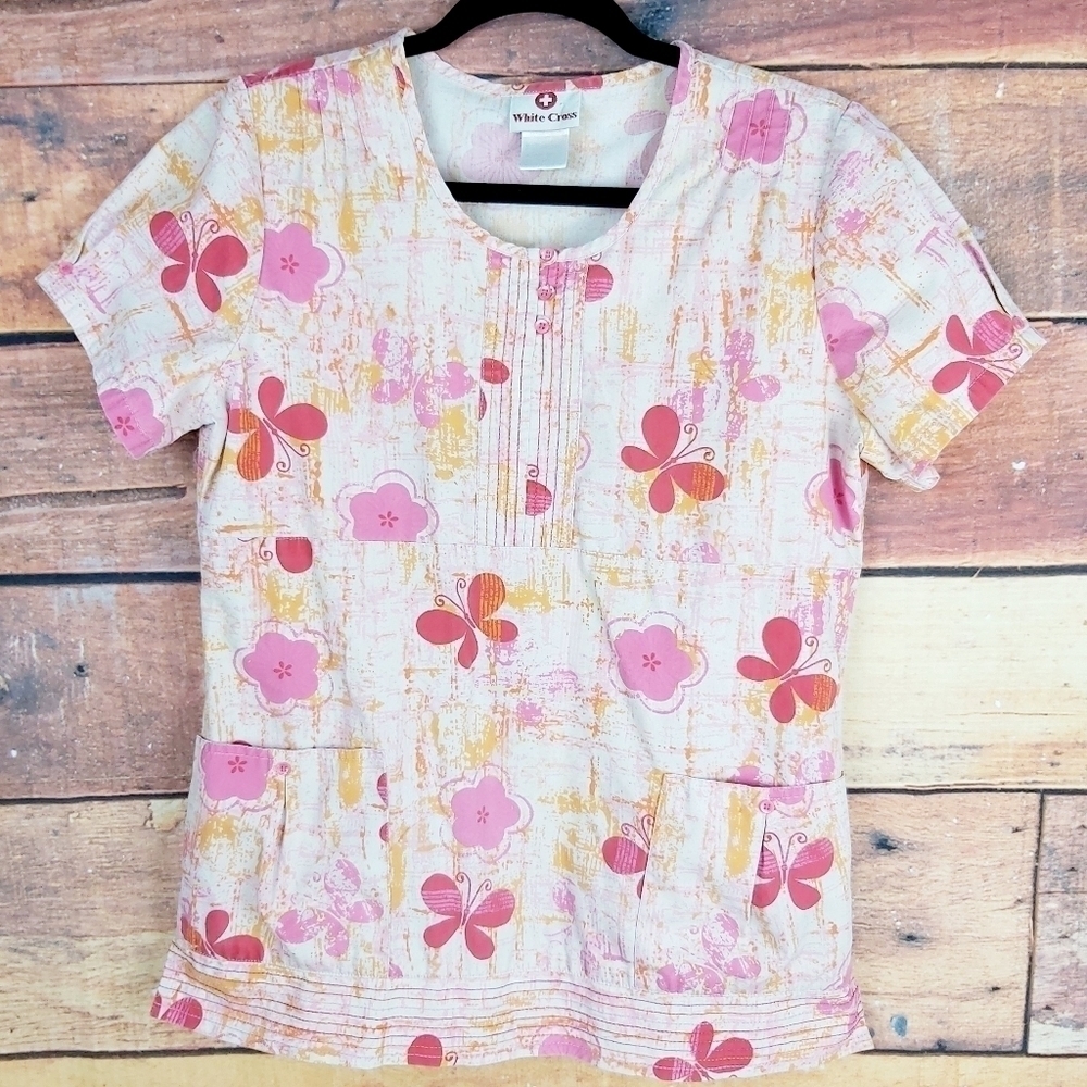Scrub top White Cross size small